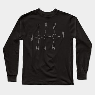 Propane C3H8 gas molecule Long Sleeve T-Shirt